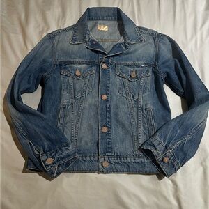 Mother xs S Denim Jean Jacket The Brother Even Hippies Get the Blues ombré effec